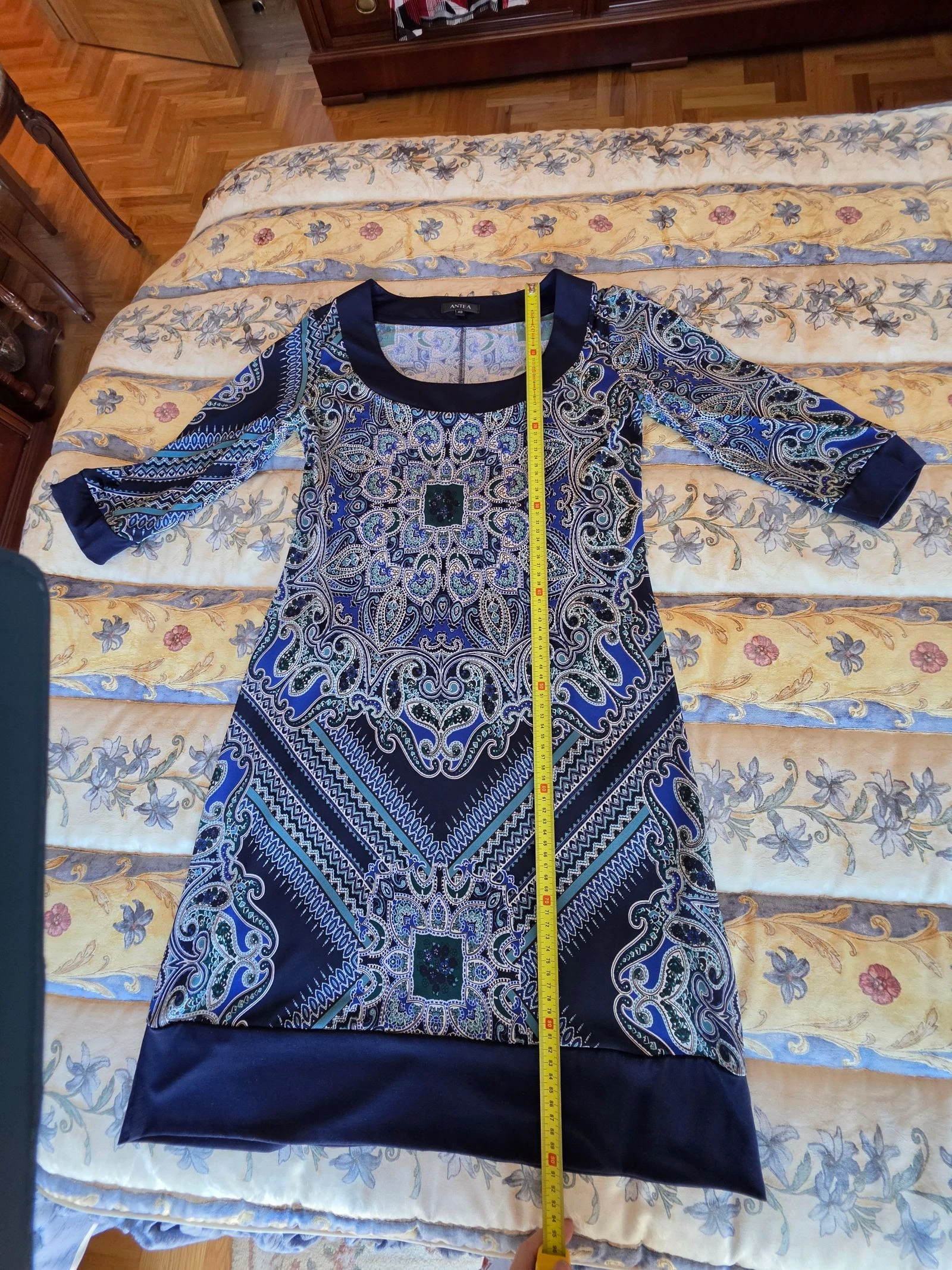 Antea blue printed dress size 40 – photo 5